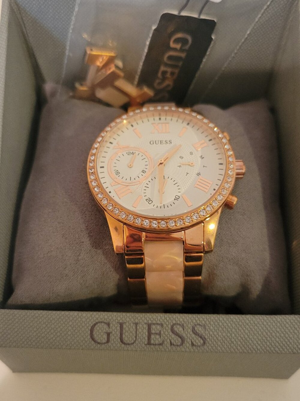 Guess Rose Gold and Pink Quartz Watch